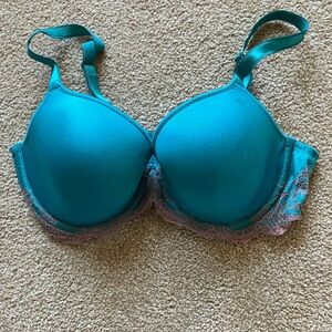 Wacoal Teal Bra with Lace Detail